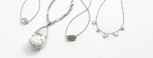 4 Silver Necklaces