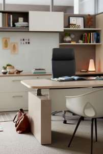 Office with desk and chair
