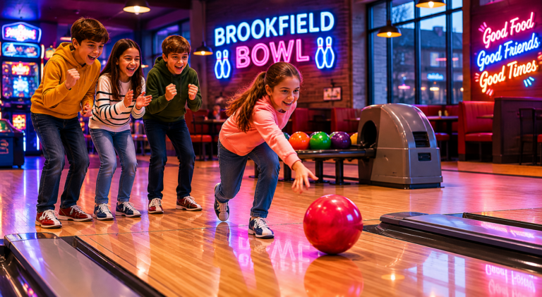 kids doing bowling in brookfield